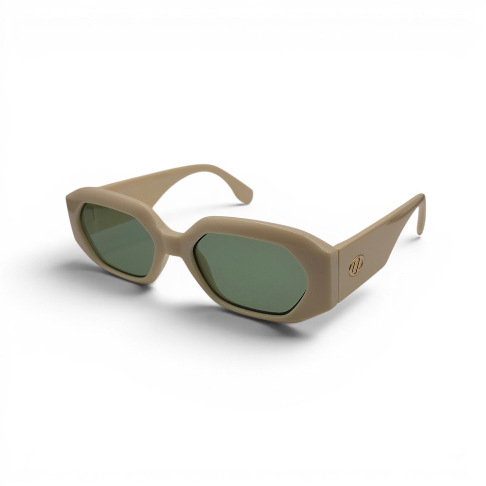 Le Specs Womens Slaptrash Sunglasses Ivory Beige Hexagon Le Sustain 2329601 OS